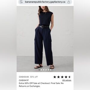 Banana Republic Women's Navy Cargo Pants